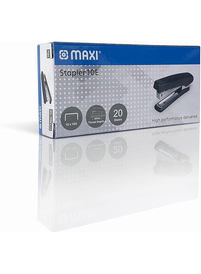 ماكسي دباسة رقم 10 سعة 20 ورقة باللون الأسود تدبّس حتى 20 ورقة من الورق بوزن 80 جرامًا للمتر المربع للمكتب والمنزل - Image 5