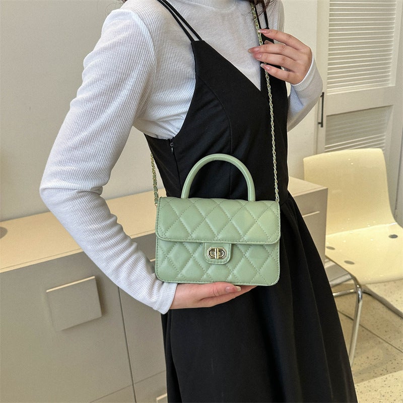 Lingge Chain Bag Women'S All-Match Fashionable Small Fresh Small Square Bag 2023 New Lock Shoulder Crossbody Handbag - Image 5