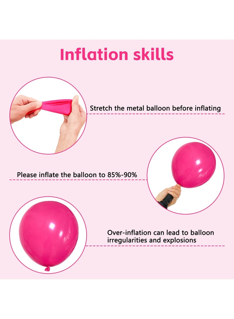 Pink Balloon Arch Garland Kit142 Pcs, Pink Balloon Garland Kit Metallic Rose Gold Confetti Balloons for Birthday Wedding valentines day Party Decorations - Image 3