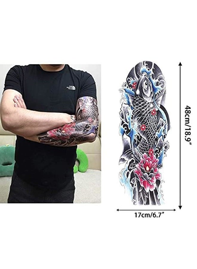 Aresvns Temporary Tattoos for men and women,Waterproof and Long Lasting Sleeve Tattoos for adults, Full Arm Fake Tattoos - Image 2