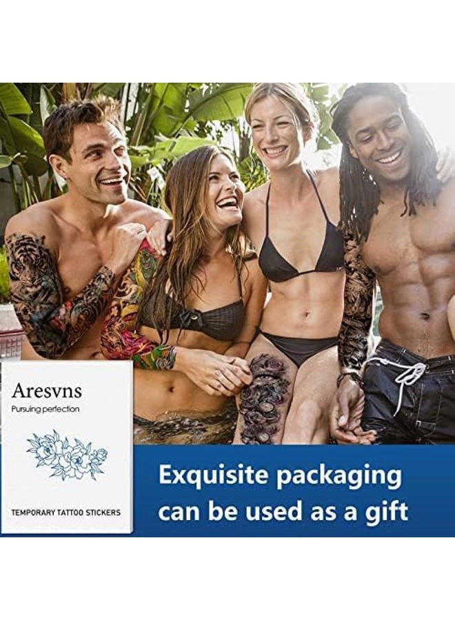 Aresvns Temporary Tattoos for men and women,Waterproof and Long Lasting Sleeve Tattoos for adults, Full Arm Fake Tattoos - Image 3