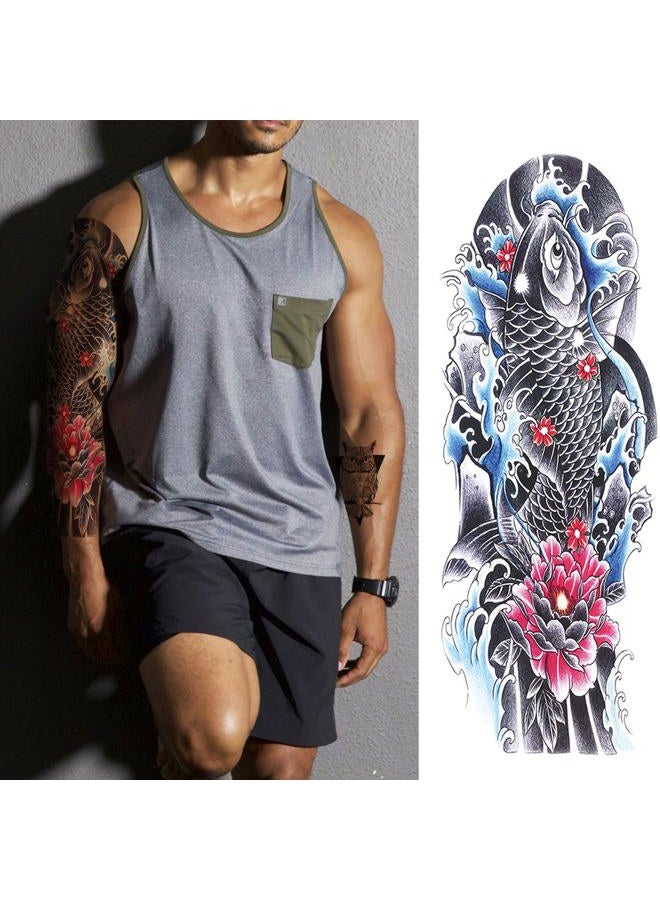 Aresvns Temporary Tattoos for men and women,Waterproof and Long Lasting Sleeve Tattoos for adults, Full Arm Fake Tattoos - Image 5
