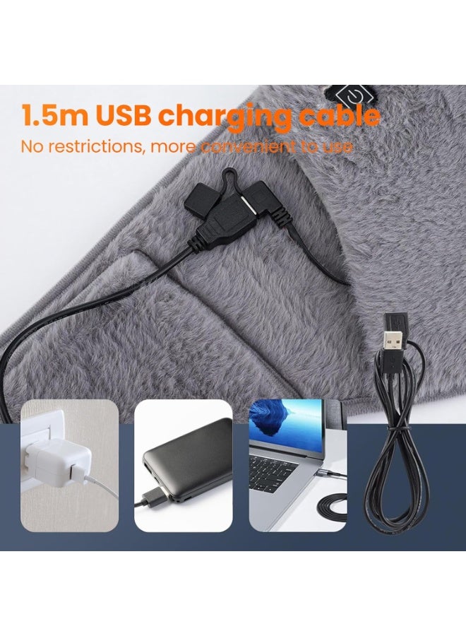 Kimaya 2 in 1 Electric Waist & Hand Warmer, Period Heat Pad, with 3 Heat Levels, Adjustable Straps, USB Heat Pad with Hand Pockets, for Period Back Belly Joints Pain, Perfect Gift for Women & Men (Adelaide Grey) - Image 4