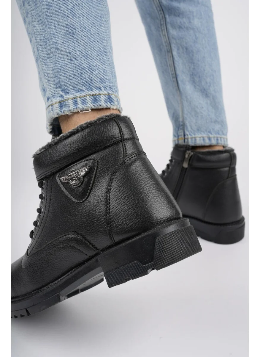 موغو Caprio Guaranteed Lace-up Zippered Men's Winter Boots with Fur Inside