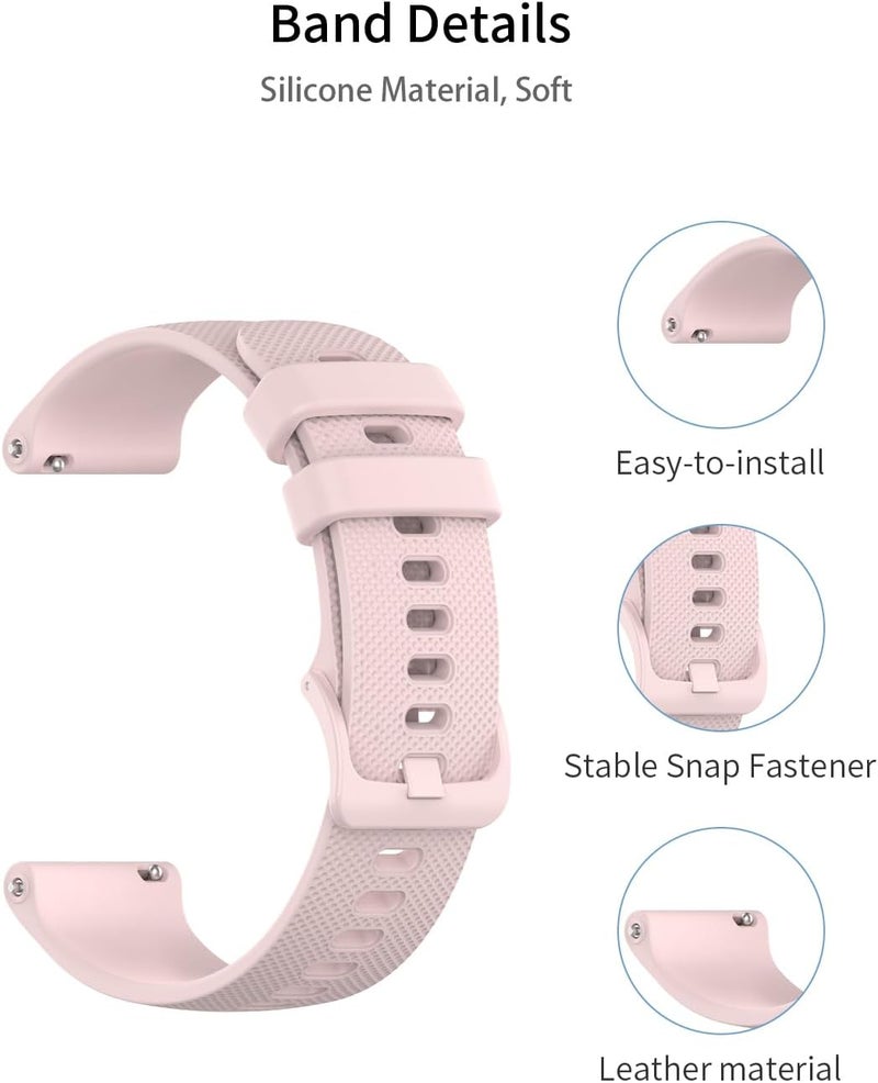 WUNIAK Compatible for YMZ DR03 Smart Watch，Replacement New Soft Sport Silicone Waterproof Strap Wristbands for YMZ DR03 Smart Watch.Pink - Image 3