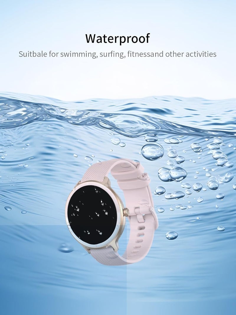 WUNIAK Compatible for YMZ DR03 Smart Watch，Replacement New Soft Sport Silicone Waterproof Strap Wristbands for YMZ DR03 Smart Watch.Pink - Image 4