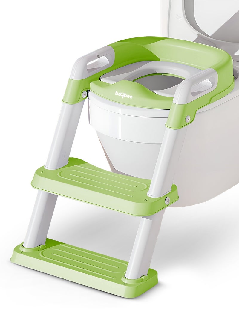 بيبي مقعد نونية للأطفال مع سلم، كرسي تدريب على المرحاض الغربي مع واقي من الرذاذ ومقعد مبطن | مقعد مرحاض للأطفال الصغار | مقعد نونية لعمر 1-8 سنوات للأولاد والبنات - Image 1