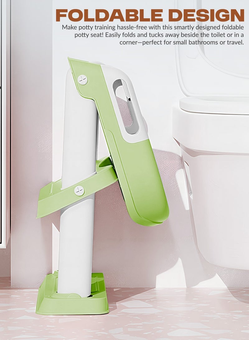 بيبي مقعد نونية للأطفال مع سلم، كرسي تدريب على المرحاض الغربي مع واقي من الرذاذ ومقعد مبطن | مقعد مرحاض للأطفال الصغار | مقعد نونية لعمر 1-8 سنوات للأولاد والبنات - Image 2
