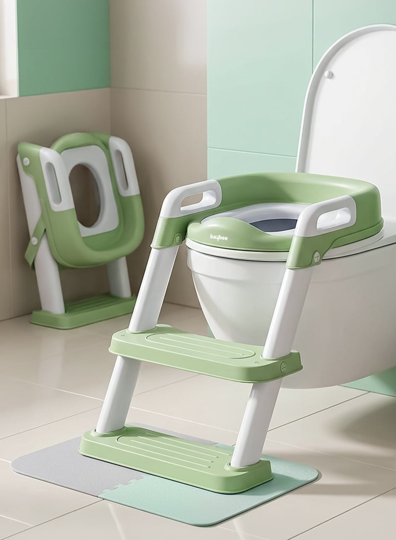 BAYBEE Baby Potty Seat With Ladder for Kids, Western Toilet Training Chair with Splash Guard & Cushion Seat | Toddler Toilet Seat | Potty Seat for 1-8 Years Boys & Girls - Image 1