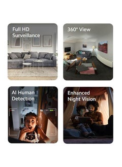 Dkian Dkian Smart AI V380 Pro HD 360 Camera Two Way Audio Motion Detection Home Security Camera with Night Vision Motion  - Image 2