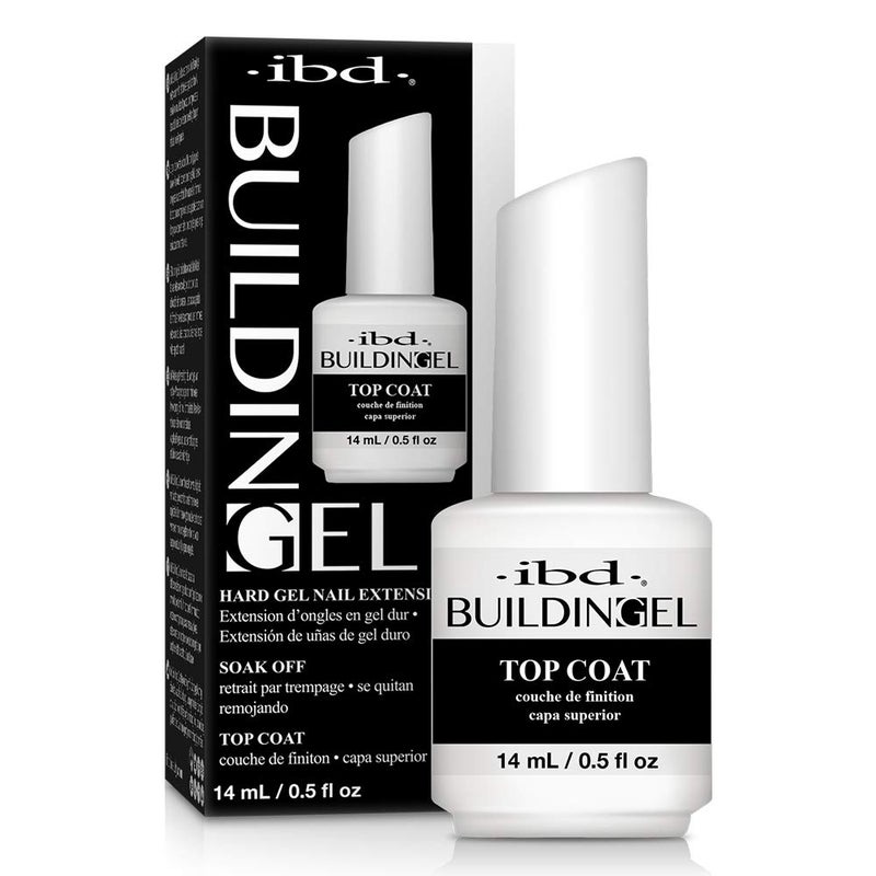IBD Builder Gel Top Coat â€“ Hard Gel Nail Extension, Soak-Off UV/LED Finish, Nail Strengthener Polish, Top Coat 0.5 oz - Image 1