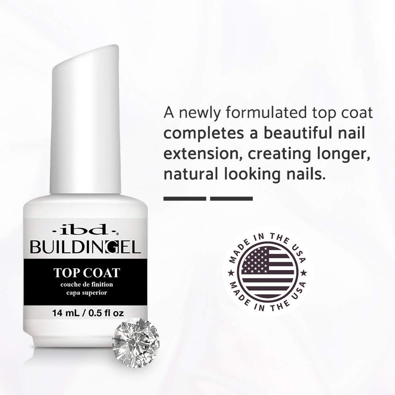 IBD Builder Gel Top Coat â€“ Hard Gel Nail Extension, Soak-Off UV/LED Finish, Nail Strengthener Polish, Top Coat 0.5 oz - Image 3