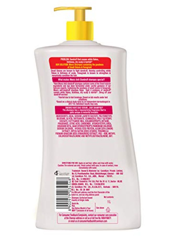 MEERA Anti Dandruff Shampoo, With Goodness Of Small Onion And Fenugreek, For Men And Women, 1L - Image 3