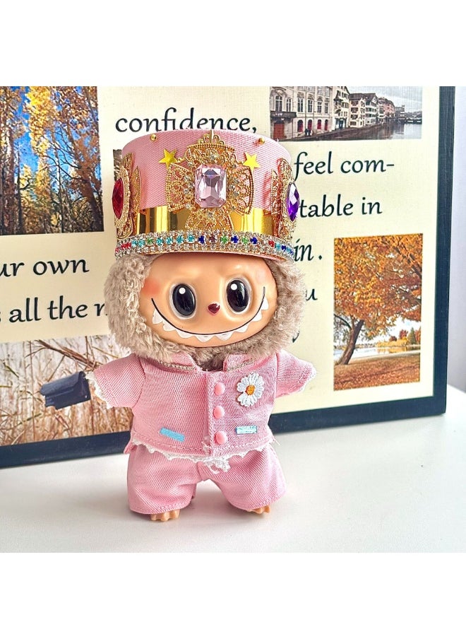 BRIXSPARK G-Dragon's same fashionable outfit—Doll Clothes for Labubu - Clothes Outfit Set for 17cm labubu - Fashion Hat+Fashion tops+Fashion pants Outfit Set,Luxury Doll Clothing & Style Bundle(No Doll,Just Clothes)BRIXSPARK Original Design  - Image 3