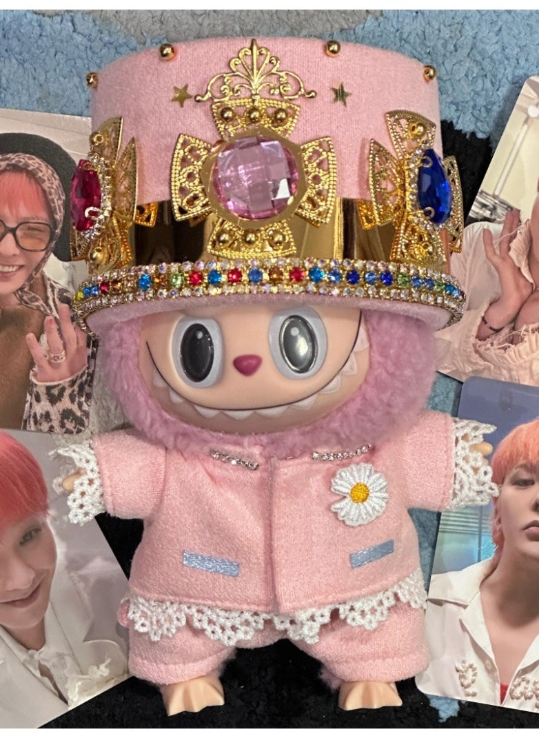 BRIXSPARK G-Dragon's same fashionable outfit—Doll Clothes for Labubu - Clothes Outfit Set for 17cm labubu - Fashion Hat+Fashion tops+Fashion pants Outfit Set,Luxury Doll Clothing & Style Bundle(No Doll,Just Clothes)BRIXSPARK Original Design  - Image 2