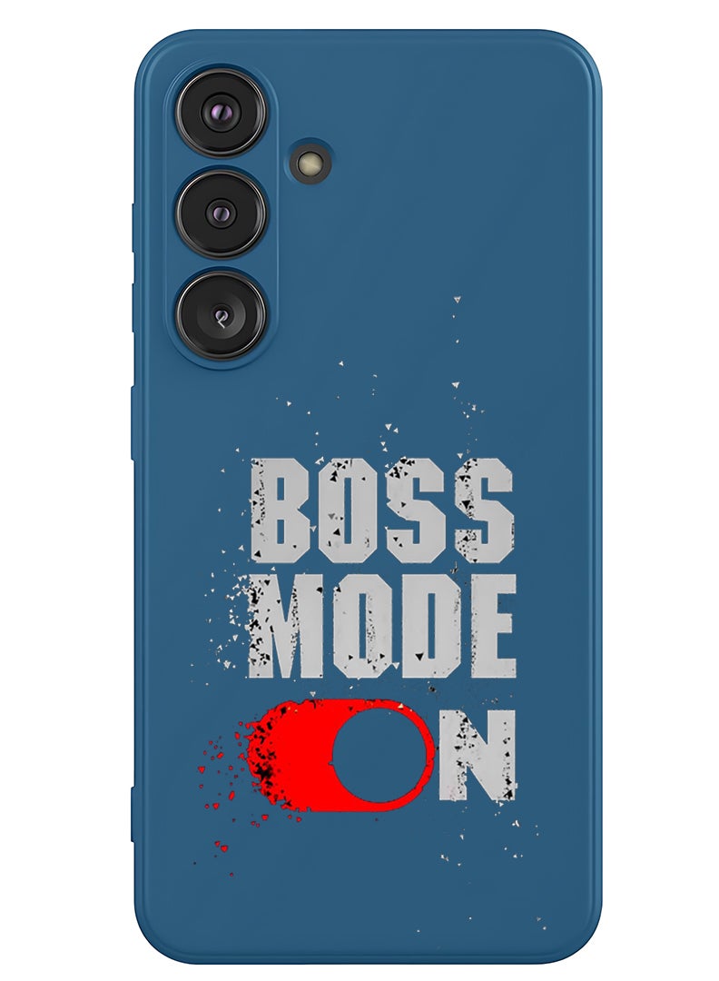 Theodor Protective Slim Fit Case Liquid Silicone Cover with Full Body Protection Anti-Scratch Shockproof Case For Samsung Galaxy S25 Plus (Blue) - Boss Mode - White - Image 1
