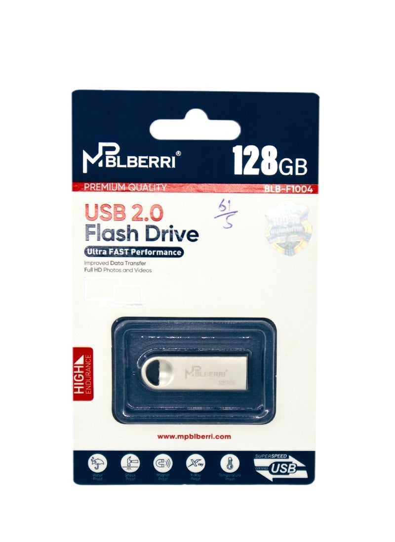 mpBLBERRI 128GB USB 2.0 Flash Drive | mpBLBERRI BLB-F1004  - Image 4