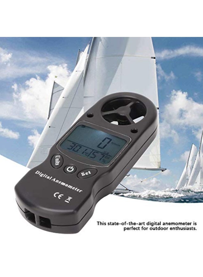 Anemometer Wind Speed Meter, TL-300 3-in 1 Digital Anemometer Mini Handheld Multifunction Digital Thermometer Hygrometer Anemometer - Image 4
