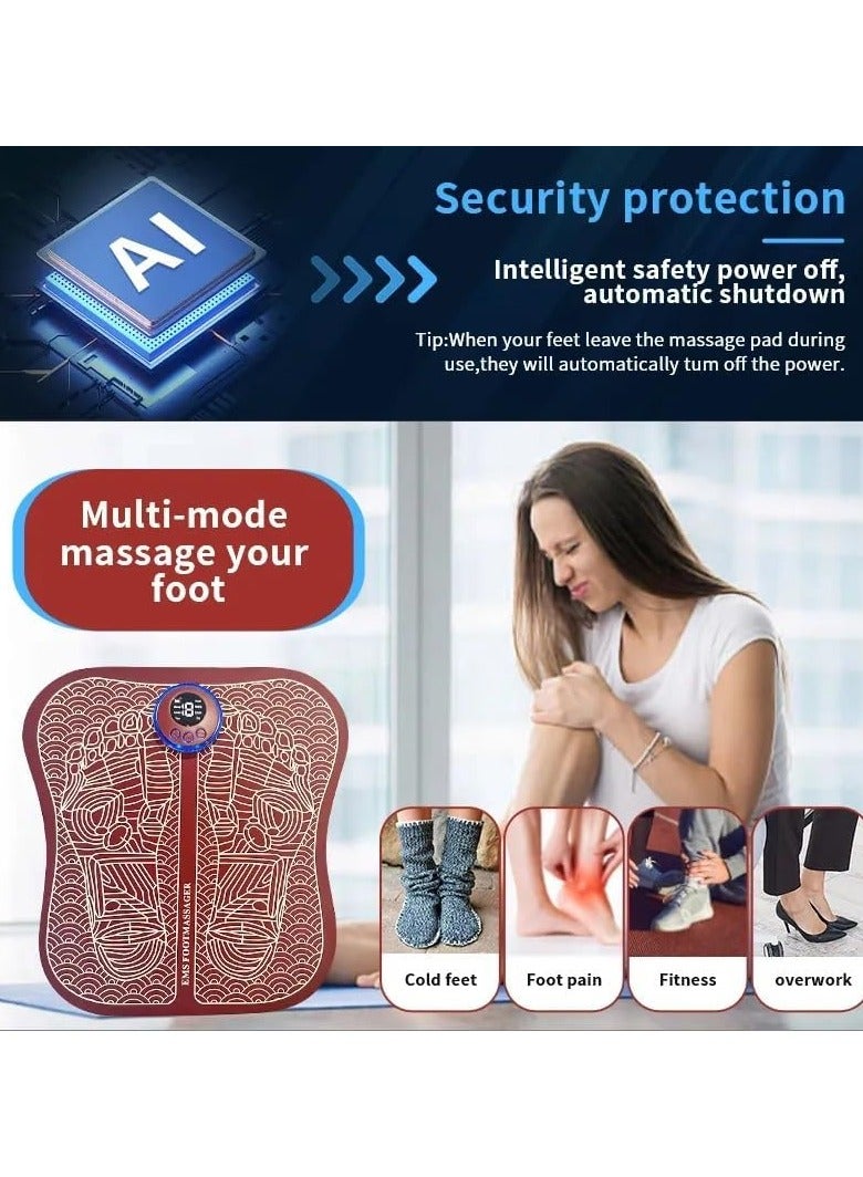 Yameem Electric Foot Massagers Mat USB Charging EMS Foot Massager Muscle Relaxation Feet Pain Relief - Image 5