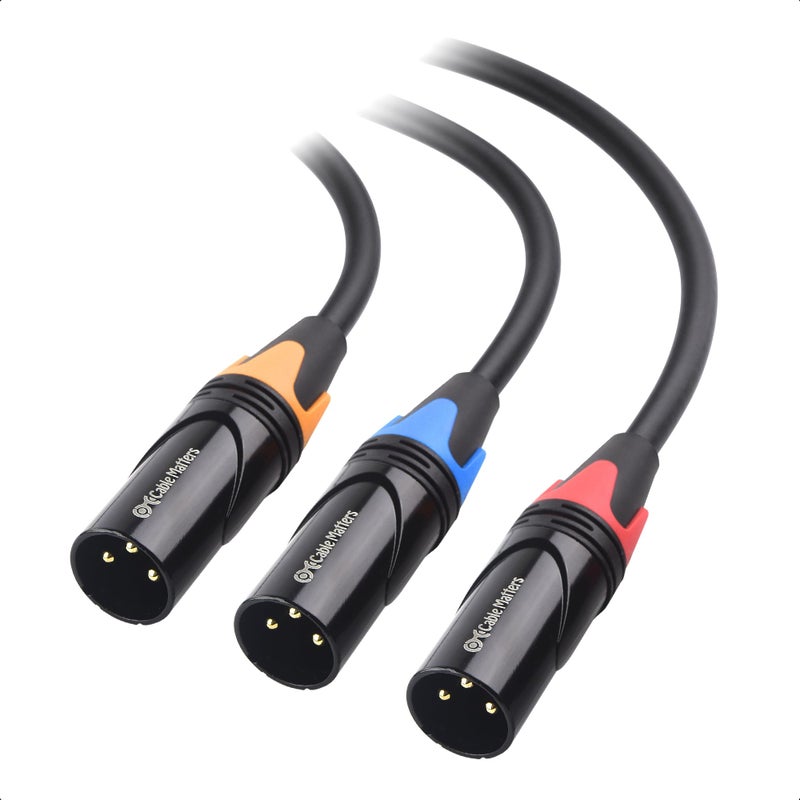 Cable Matters 3-Pack Color-Coded Premium Shielded XLR Cables - 10ft, Oxygen-Free Copper (OFC) XLR Microphone Cable Male to Female, Black - Image 1