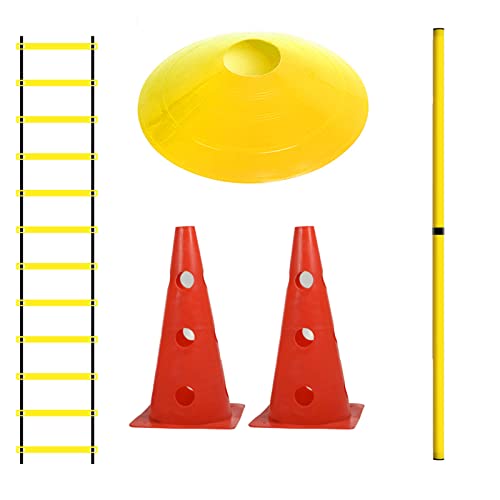 ASENVER Hurdle Ladder Triangle Marker Cone Pad Disk Hurdle Multifunctional Set - Image 3
