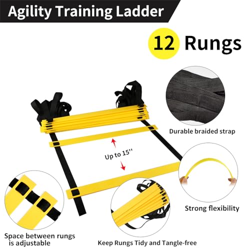 ASENVER Hurdle Ladder Triangle Marker Cone Pad Disk Hurdle Multifunctional Set - Image 5