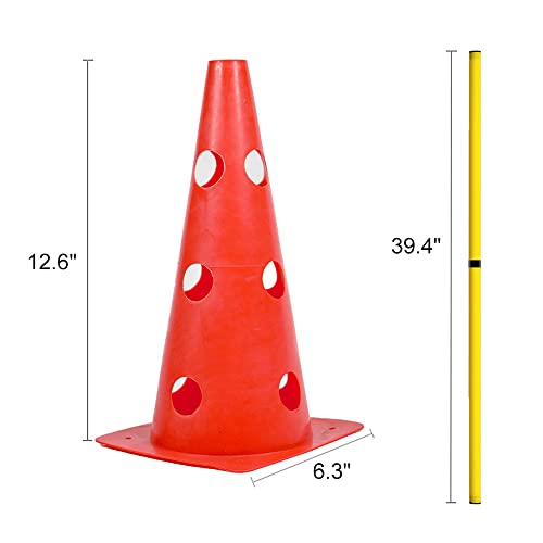 ASENVER Hurdle Ladder Triangle Marker Cone Pad Disk Hurdle Multifunctional Set - Image 4