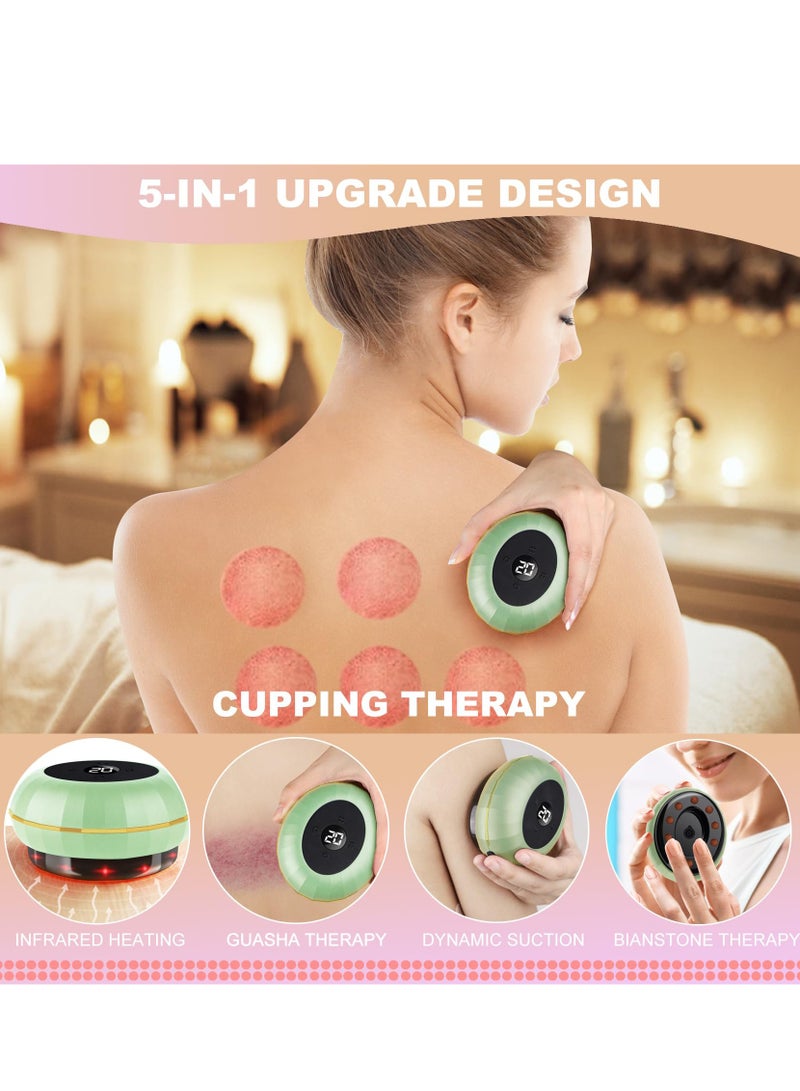 مجموعة جهاز تدليك الكؤوس الكهربائية مع 12 مستوى لدرجة الحرارة وشفط لتخفيف آلام العضلات وعلاج السيلوليت - Image 4