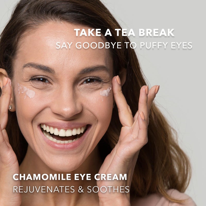 Earth To Skin Tea Time Chamomile Eye Cream â€“ Hydrating & Soothing Eye Treatment with Vitamin E, Vitamin C & Jojoba Oil â€“ 0.75 fl oz - Image 2