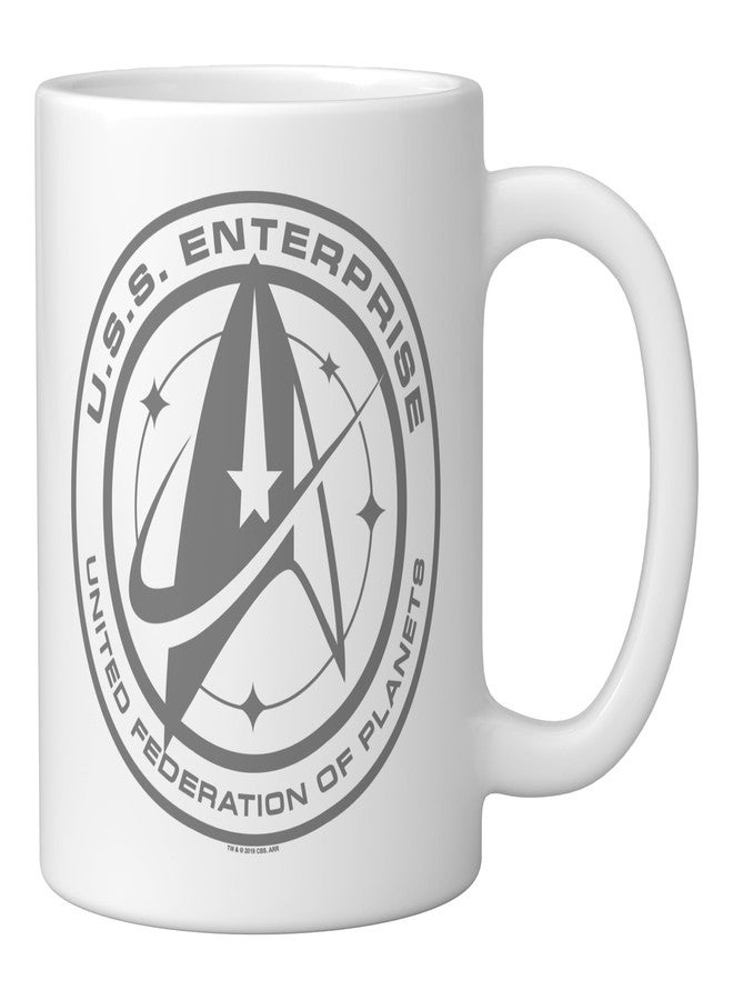 Star Trek: Discovery Enterprise Crest Ceramic Mug, White - Image 2