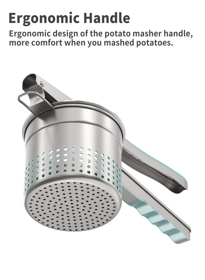 Livilord Large 15oz Potato Ricer, Heavy Duty Stainless Steel Ricer for Mashed Potatoes, Sweet Potato Masher Kitchen Tool with Ergonomic Handle, Press and Mash Kitchen Gadget, Silver - Image 3