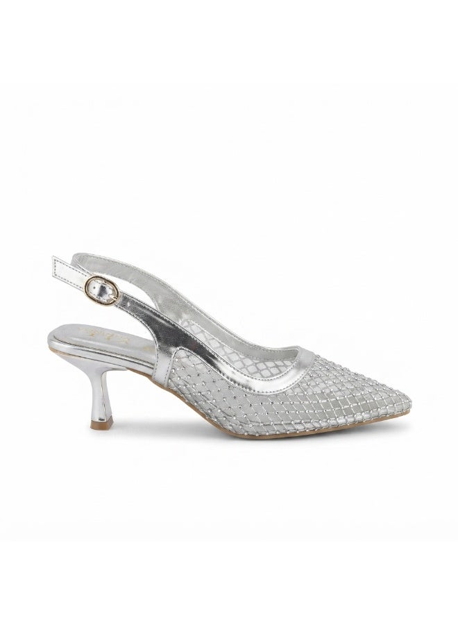 Vbranda Elegant mesh heels with sparkling details C-141- - Image 2