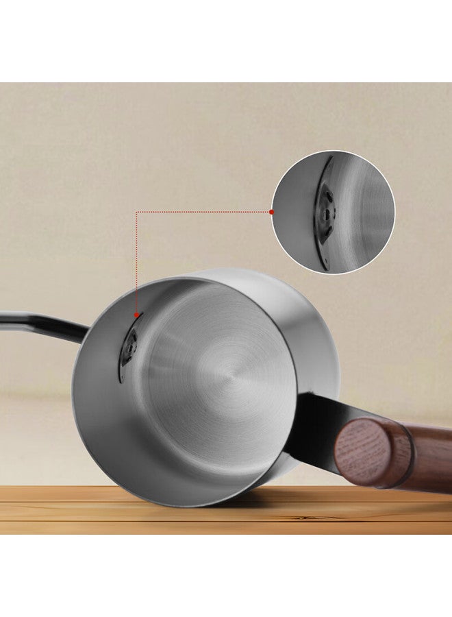 Cliton304 Stainless Steel Pour-over Coffee Maker With Wooden Handle, Travel Office Home Use Long Spout Thin Mouth Coffee Pot With Lid - Image 4