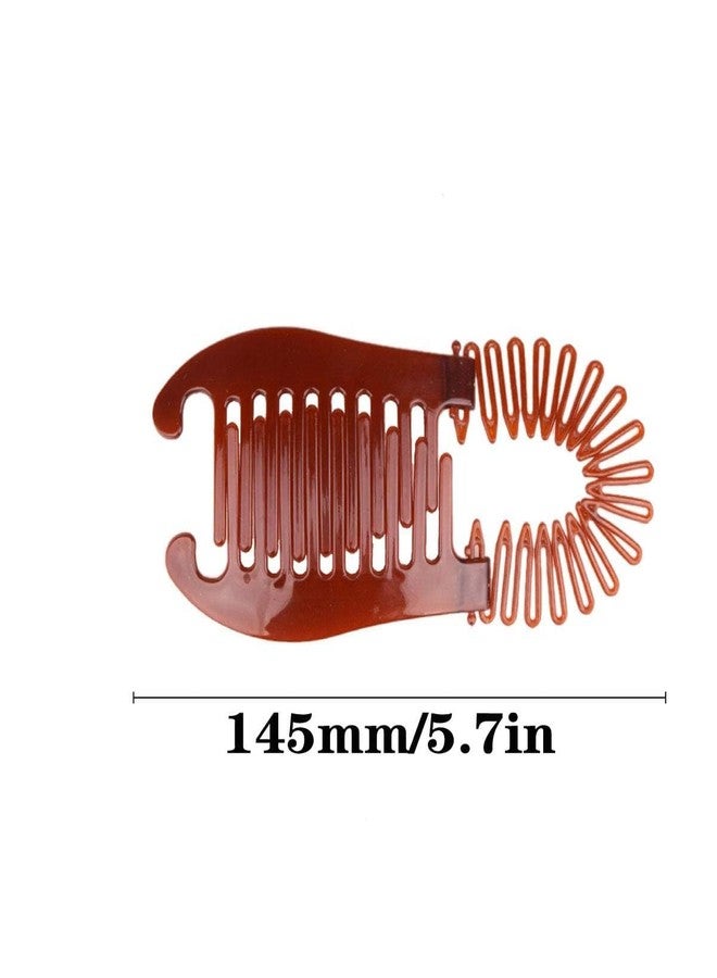 SelHeng 4Pcs Colorful Elongated Interlocking Plastic Banana Clip Hair Combs - Women Two Sides Hair Combs Ponytail Hair Clincher Hair Accessories for Ponytail Holder, Hair Clips, Clips and Barrettes - Image 2