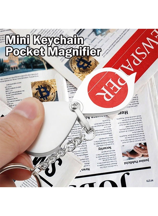 Small Pocket Magnifier 10X Jeweler Magnifier Folding Magnifier Keychain Jewelry Ring is Suitable for Reading Science Jewelry Hobby Books - Image 5