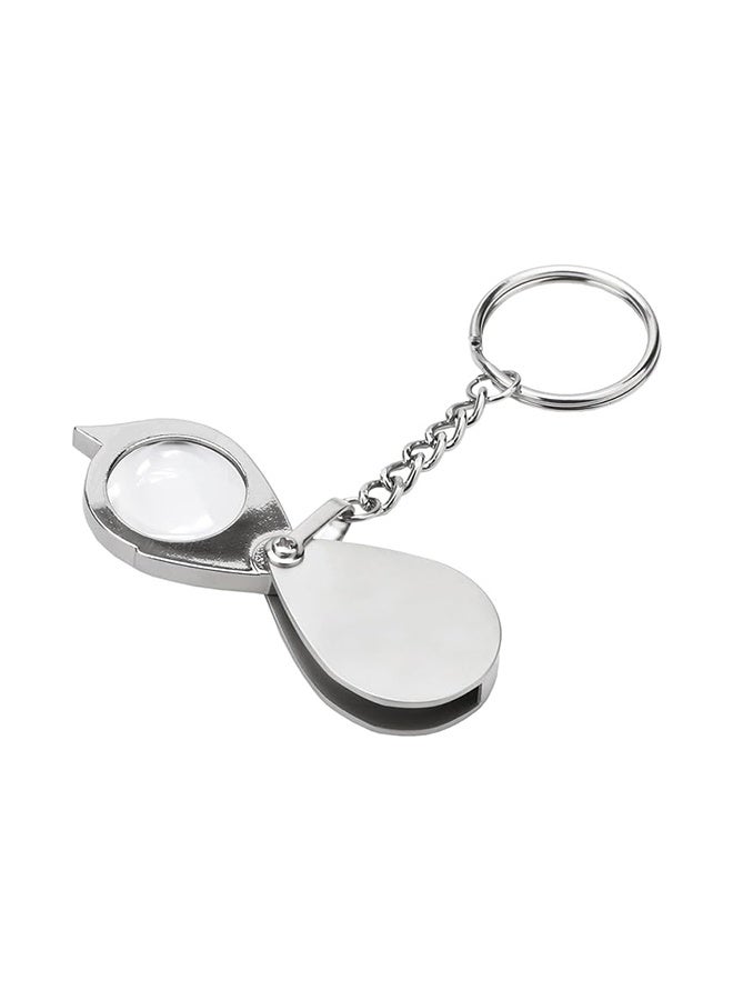 Small Pocket Magnifier 10X Jeweler Magnifier Folding Magnifier Keychain Jewelry Ring is Suitable for Reading Science Jewelry Hobby Books - Image 1