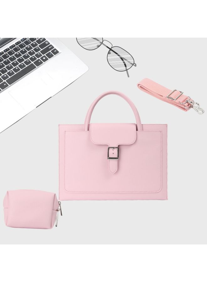S176 Portable Waterproof Laptop Bag with Power Pack, Size: 15 inches(Cherry Pink)