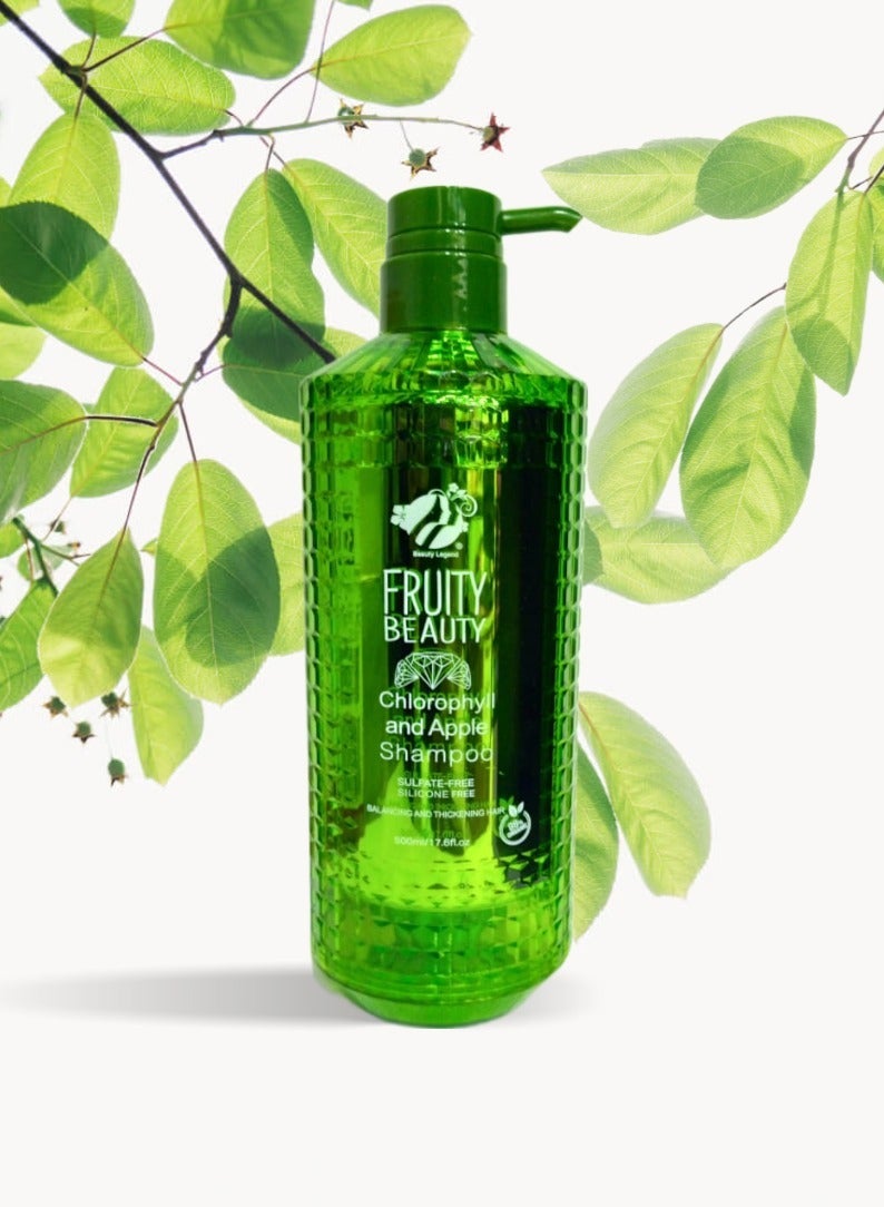 Beauty Legend Fruity Beauty Chlorophyll and Apple Shampoo 500ml (17.6fl.oz) - Image 1
