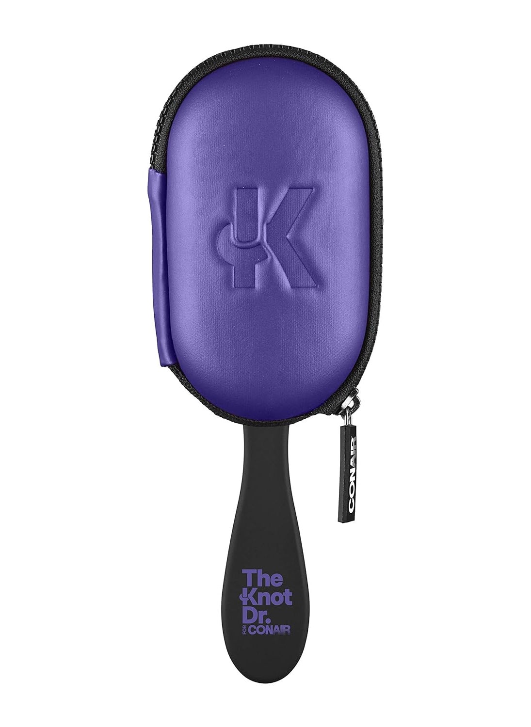 CONAIR The Knot Doctor for Conair Premium Pro Detangling Hair Brush for Wet or Dry Hair with Purple Storage Case 1 Count  - Image 3
