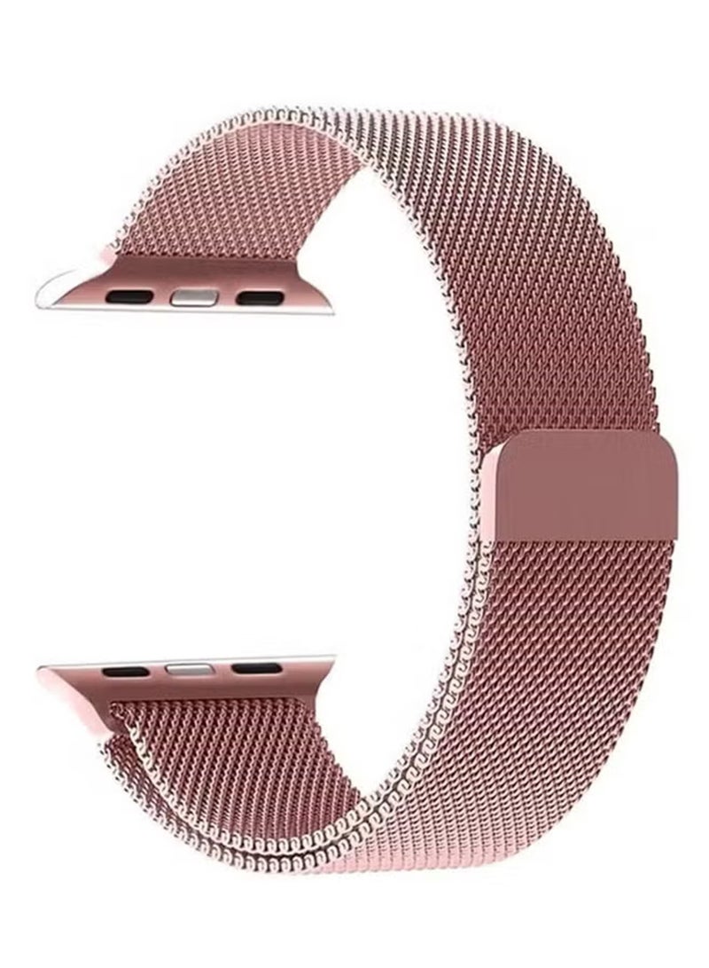 Waldic Metal Smart Watch Replacement Strap for Apple Watch 42/44/45/49mm - Rose Gold - Image 2