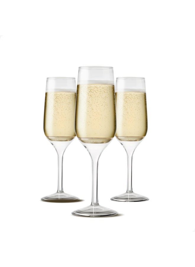 TOSSWARE POP 6oz Stemmed Flute SET OF 12, Premium Quality, Recyclable, Unbreakable & Crystal Clear Plastic Champagne Glasses, 12 Count (Pack of 1) - Image 1