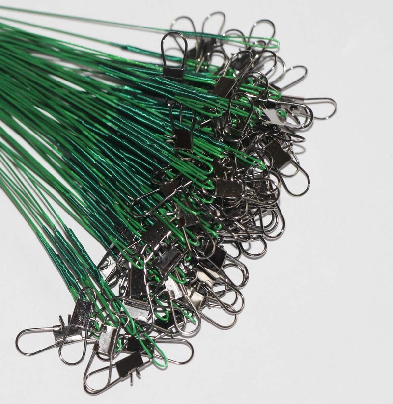 Laxygo 60pcs Fishing Wire Leaders Nylon-Coated Fishing Line Wire Leaders with Swivels and Snaps 6inch, 9inch, 12inch - Image 2