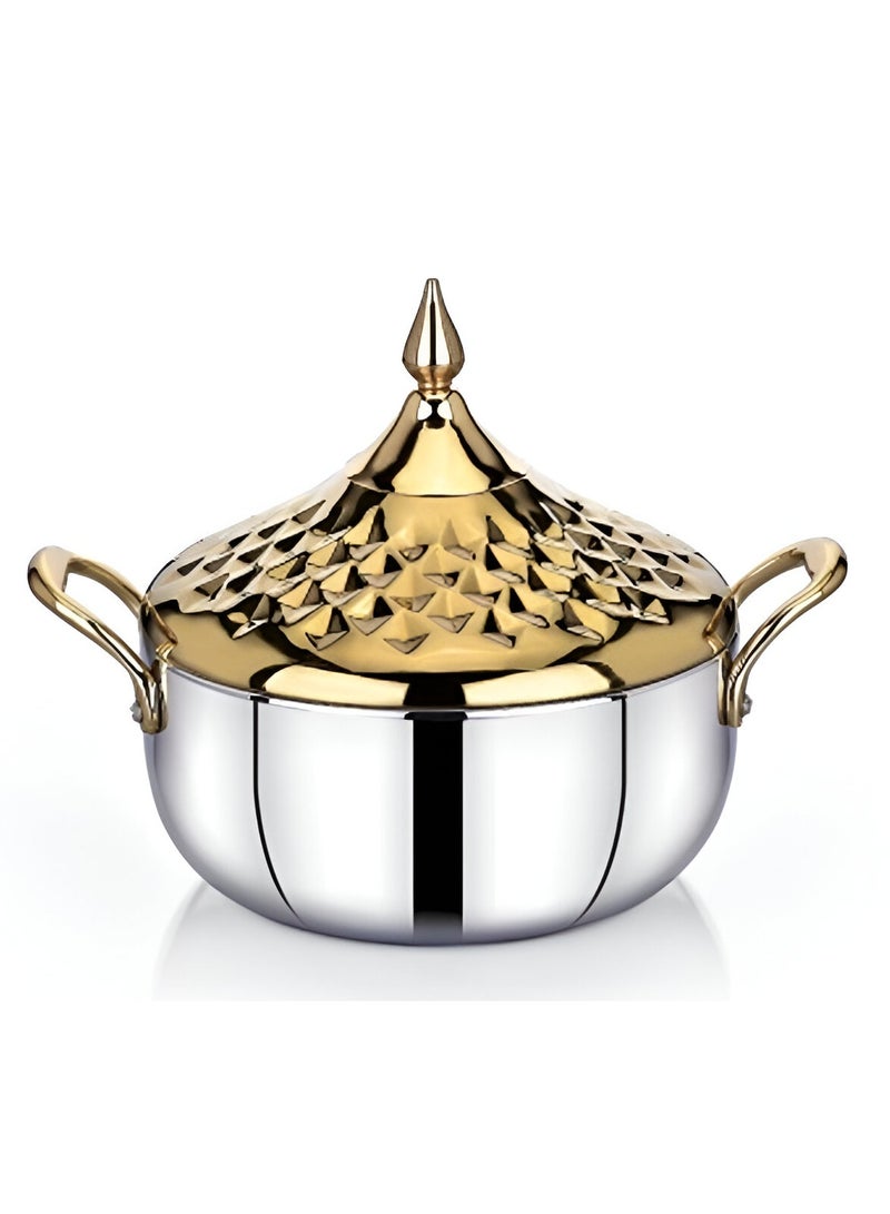 Homemaker ALIA Hotpot 5000ML Gold – Premium Stainless Steel Hot Pot for Cooking, Serving, and Steaming – Elegant Large Gold Design for Hotpot Enthusiasts