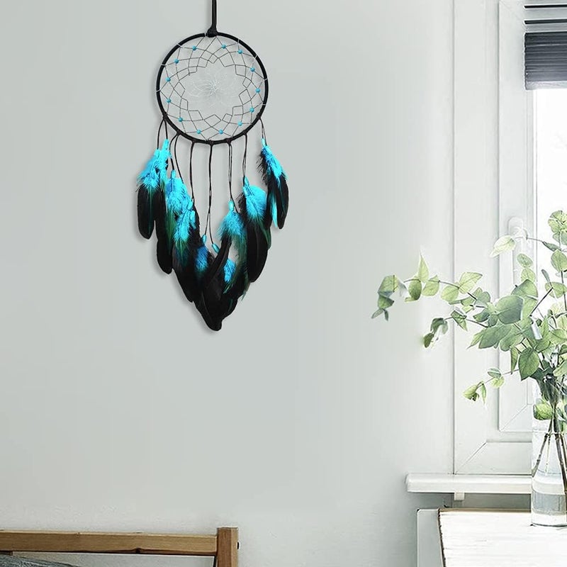 Awlee Blue Dream Catchers for Boys Handmade Dreamcatchers Kids Bedroom Wall Hanging Decoration Art Ornament Craft Gift - Image 5