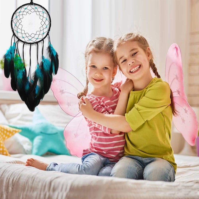 Awlee Blue Dream Catchers for Boys Handmade Dreamcatchers Kids Bedroom Wall Hanging Decoration Art Ornament Craft Gift - Image 3