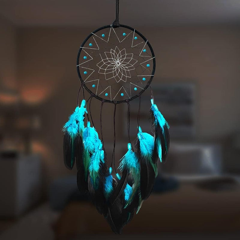 Awlee Blue Dream Catchers for Boys Handmade Dreamcatchers Kids Bedroom Wall Hanging Decoration Art Ornament Craft Gift - Image 1