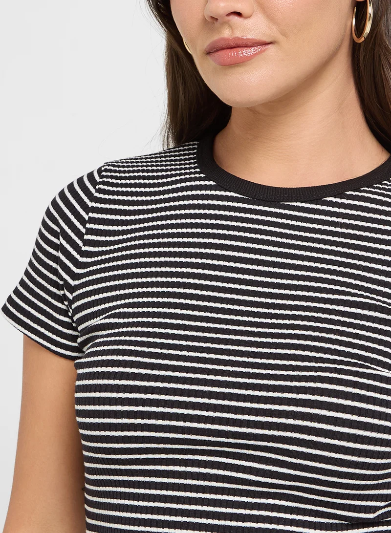 Ginger Basics Stripe Crew Neck T-Shirt
