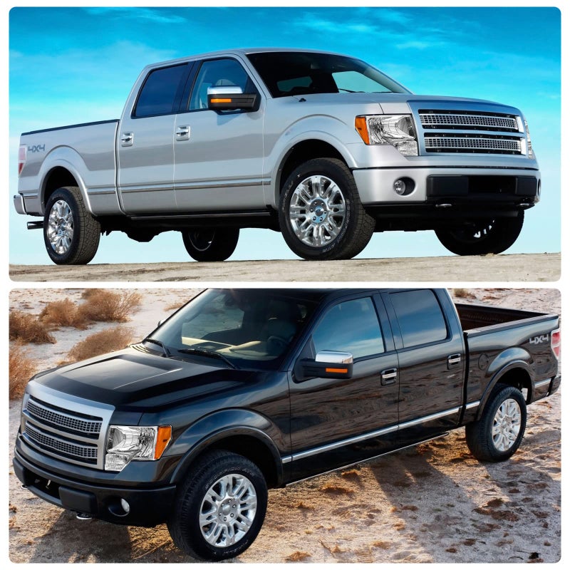 ADCARLIGHTS 2009 2010 2011 2012 2013 2014 Ford F150 Pickup Headlight Assembly for 09-14 Ford F150 Clear Lens Chrome Housing with Amber Reflector Headlamp Replacement Left and Right Pairï¼ˆW/O Bulbsï¼‰ - Image 2