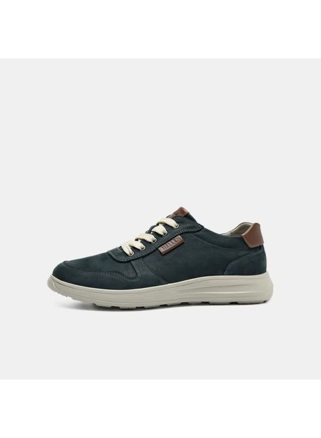 Mellen Retro Trendy Colorblock Comfortable Durable Breathable Casual Sneakers Men Ms767591 Dark Blue Size 44 - Image 1