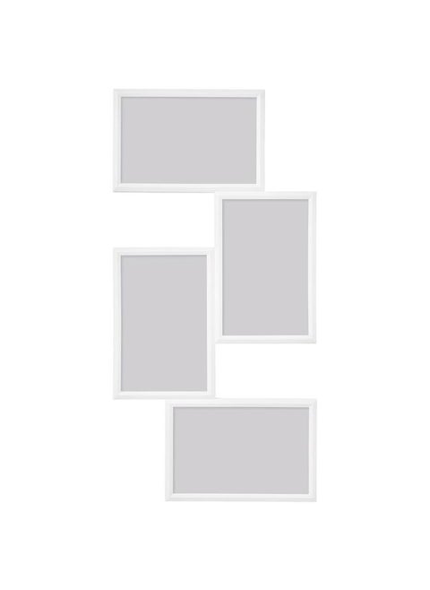 Collage frame for 4 photos, white, 21x41 cm
